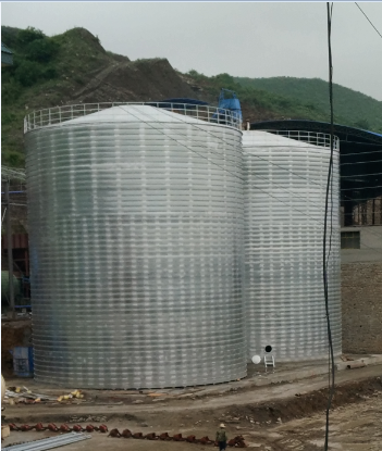 大武口粮食钢板仓的安装全过程不用热焊接